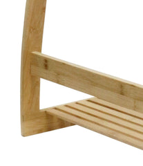 CARLA HOME Bamboo Towel Bar Metal Holder Rack 3-Tier Freestanding and Bottom shelf for Bathroom Tristar Online