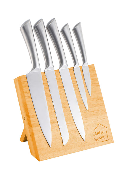 Natural Bamboo Magnetic Knife Block Holder with Strong Magnets for Home Kitchen Storage & Organisation Tristar Online