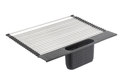 Large Stainless Steel Roll Up Dish Drying Rack with Utensil Holder for Home Kitchen Tristar Online