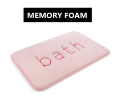 Extra Thick Memory Foam & Super Comfort Bath Rug Mat for Bathroom (60 x 40 cm, Pink) Tristar Online