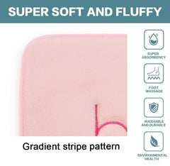 Extra Thick Memory Foam & Super Comfort Bath Rug Mat for Bathroom (60 x 40 cm, Pink) Tristar Online