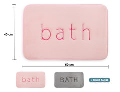 Extra Thick Memory Foam & Super Comfort Bath Rug Mat for Bathroom (60 x 40 cm, Pink) Tristar Online