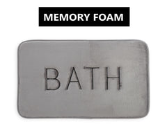 Extra Thick Memory Foam & Super Comfort Bath Rug Mat for Bathroom (60 x 40 cm, Grey) Tristar Online