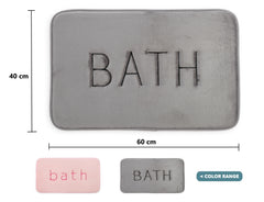 Extra Thick Memory Foam & Super Comfort Bath Rug Mat for Bathroom (60 x 40 cm, Grey) Tristar Online