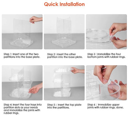 360 Rotating Large Capacity Makeup Organizer for Bedroom and Bathroom (Pink) Tristar Online