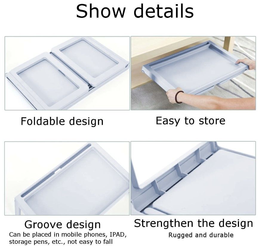 Multifunction Laptop Bed Desk with foldable legs for Home Office (Blue) Tristar Online