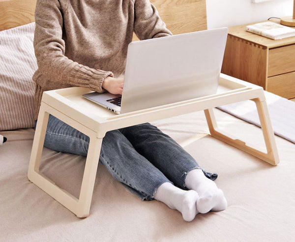 Multifunction Laptop Bed Desk with foldable legs for Home Office (White) Tristar Online