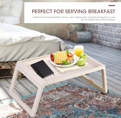 Multifunction Laptop Bed Desk with foldable legs for Home Office (White) Tristar Online