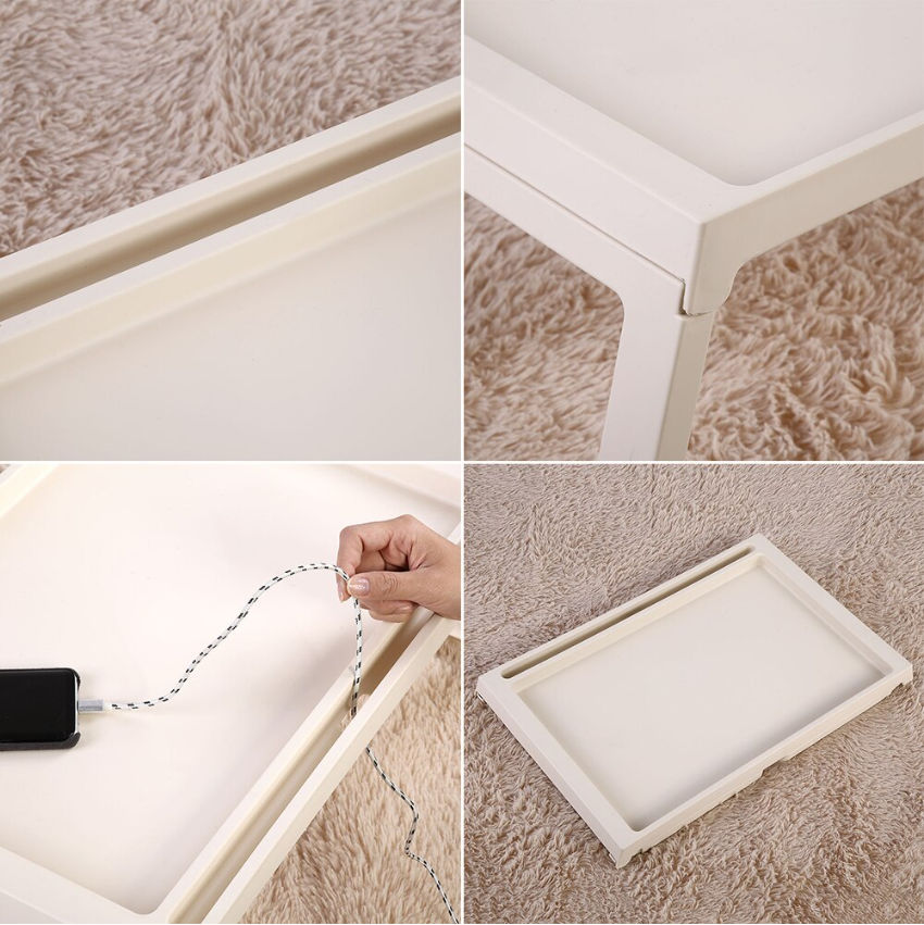 Multifunction Laptop Bed Desk with foldable legs for Home Office (White) Tristar Online