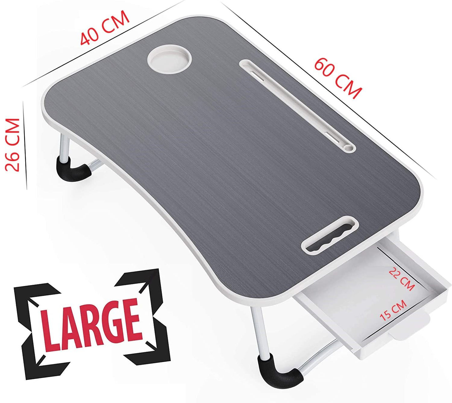 Laptop Bed Desk with Storage and foldable legs for Adults, Kids & Home Office Tristar Online