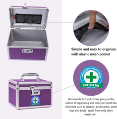 Locking Combination Medicine Box (Purple/Small) Tristar Online