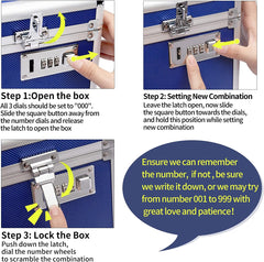 Locking Combination Medicine Box (Blue/Medium) Tristar Online