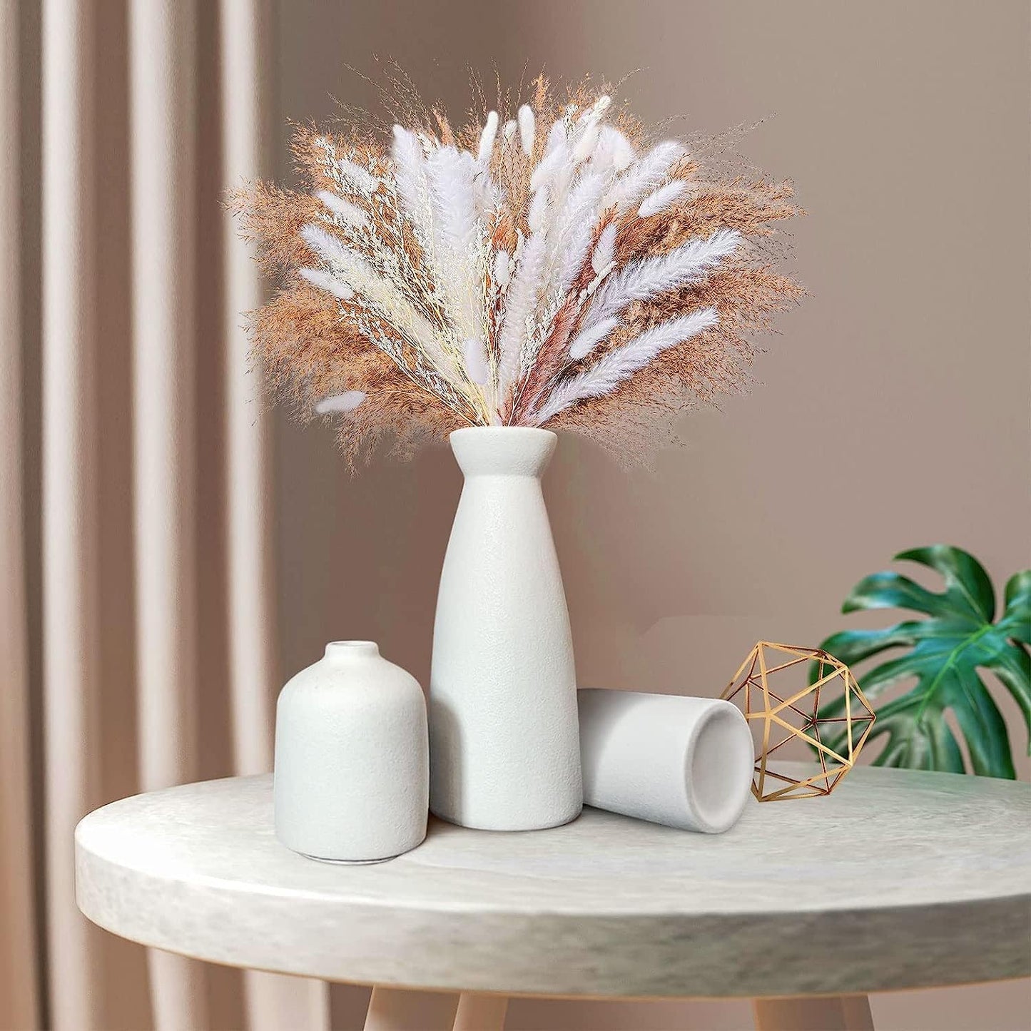 Ceramic Set of 3 Modern White Vases for Home D�cor Tristar Online