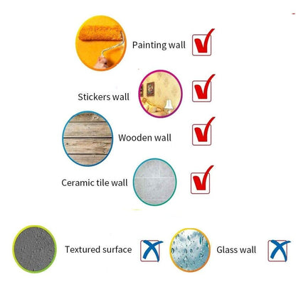 DIY Wall Clock Modern Frameless Large 3D Wall Watch Giant Roman Numerals for Home Living Room and Bedroom (Small) Tristar Online