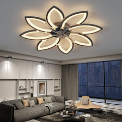 Modern Ceiling Light Fan, Low Profile, 6 Wind Speed, 3 Color (90cm, Black) Tristar Online