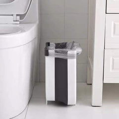 Hanging Trash Can Collapsible Small Garbage Waste Bin for Kitchen Cabinet Door (White) Tristar Online