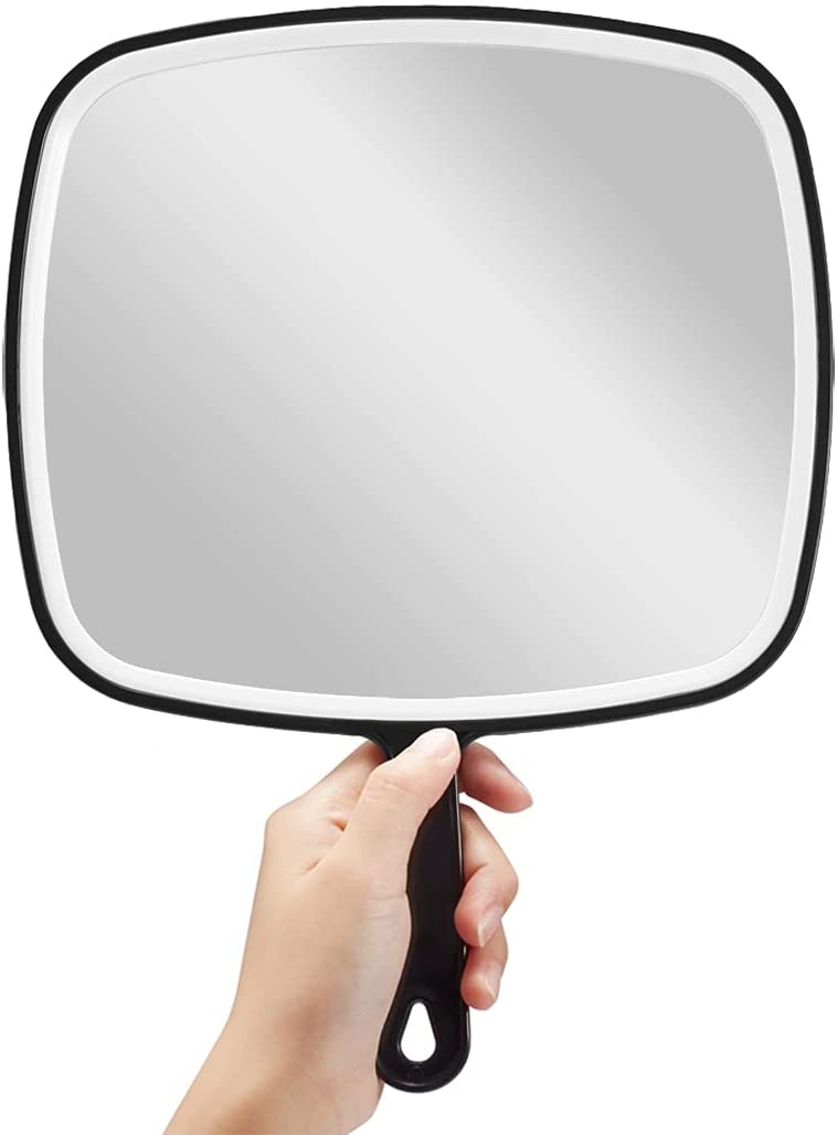 Extra Large Black Handheld Mirror with Handle (31,5 x 23 cm) Tristar Online