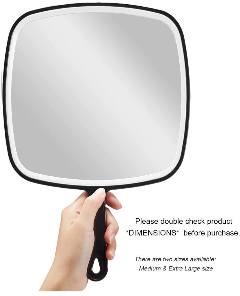 Extra Large Black Handheld Mirror with Handle (31,5 x 23 cm) Tristar Online