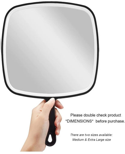 Extra Large Black Handheld Mirror with Handle (31,5 x 23 cm) Tristar Online