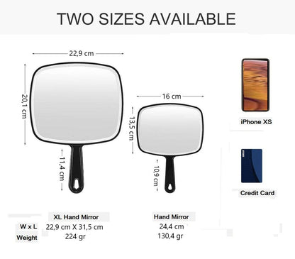 Extra Large Black Handheld Mirror with Handle (31,5 x 23 cm) Tristar Online