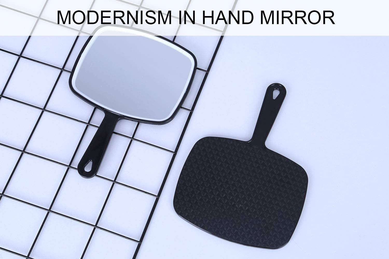Extra Large Black Handheld Mirror with Handle (31,5 x 23 cm) Tristar Online