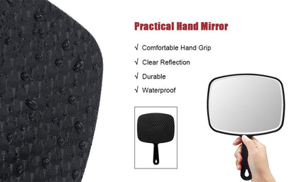 Extra Large Black Handheld Mirror with Handle (31,5 x 23 cm) Tristar Online