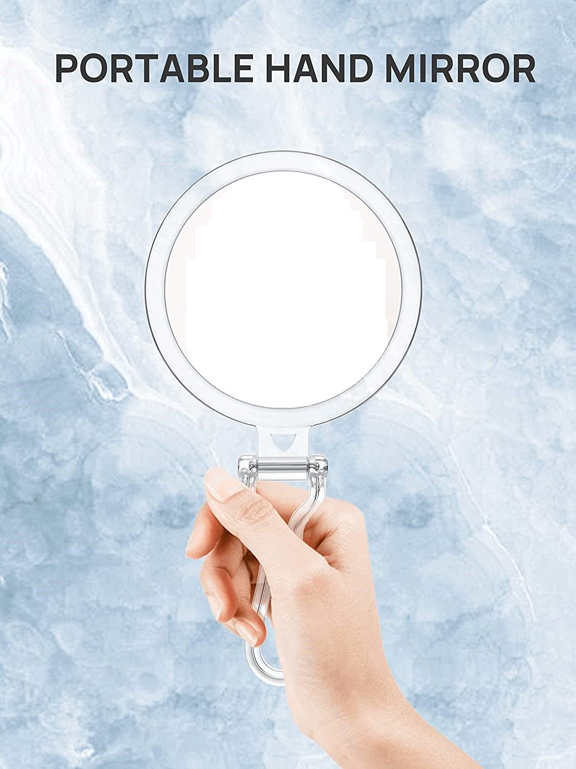 Double-Sided 1X/20X Magnifying Foldable Makeup Mirror for Handheld, Table and Travel Usage Tristar Online