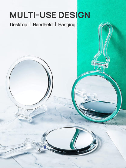Double-Sided 1X/20X Magnifying Foldable Makeup Mirror for Handheld, Table and Travel Usage Tristar Online