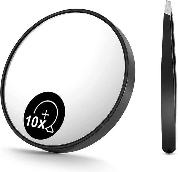 10X Magnifying Mirror and Eyebrow Tweezers Kit for Travel Tristar Online