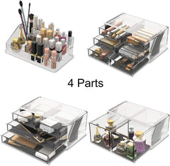 Makeup Cosmetic Organizer Storage with 12 Drawers Display Boxes (Clear) Tristar Online