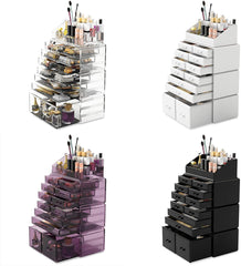 Makeup Cosmetic Organizer Storage with 12 Drawers Display Boxes (Clear) Tristar Online