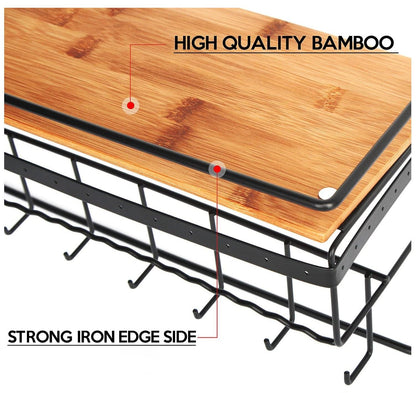 Wall Mount Hanging Jewelry Organizer with 9 Hooks (Black Metal) Tristar Online