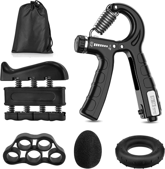 5 Pack Adjustable Resistance Hand Gripper Exerciser Workout Kit Tristar Online