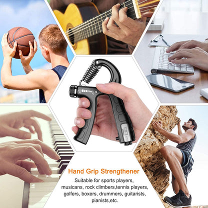 5 Pack Adjustable Resistance Hand Gripper Exerciser Workout Kit Tristar Online
