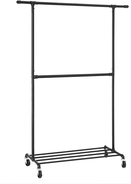 Industrial Clothing Rack Wheels Double Rod Tristar Online