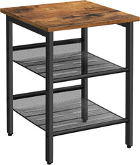 End Table Industrial Side Table Mesh Shelves Tristar Online