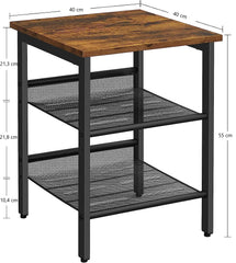 End Table Industrial Side Table Mesh Shelves Tristar Online