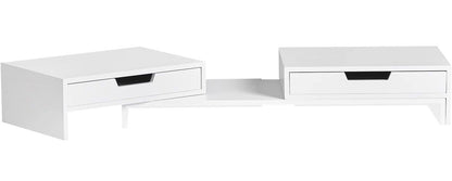 White Monitor Stand with Drawers Tristar Online