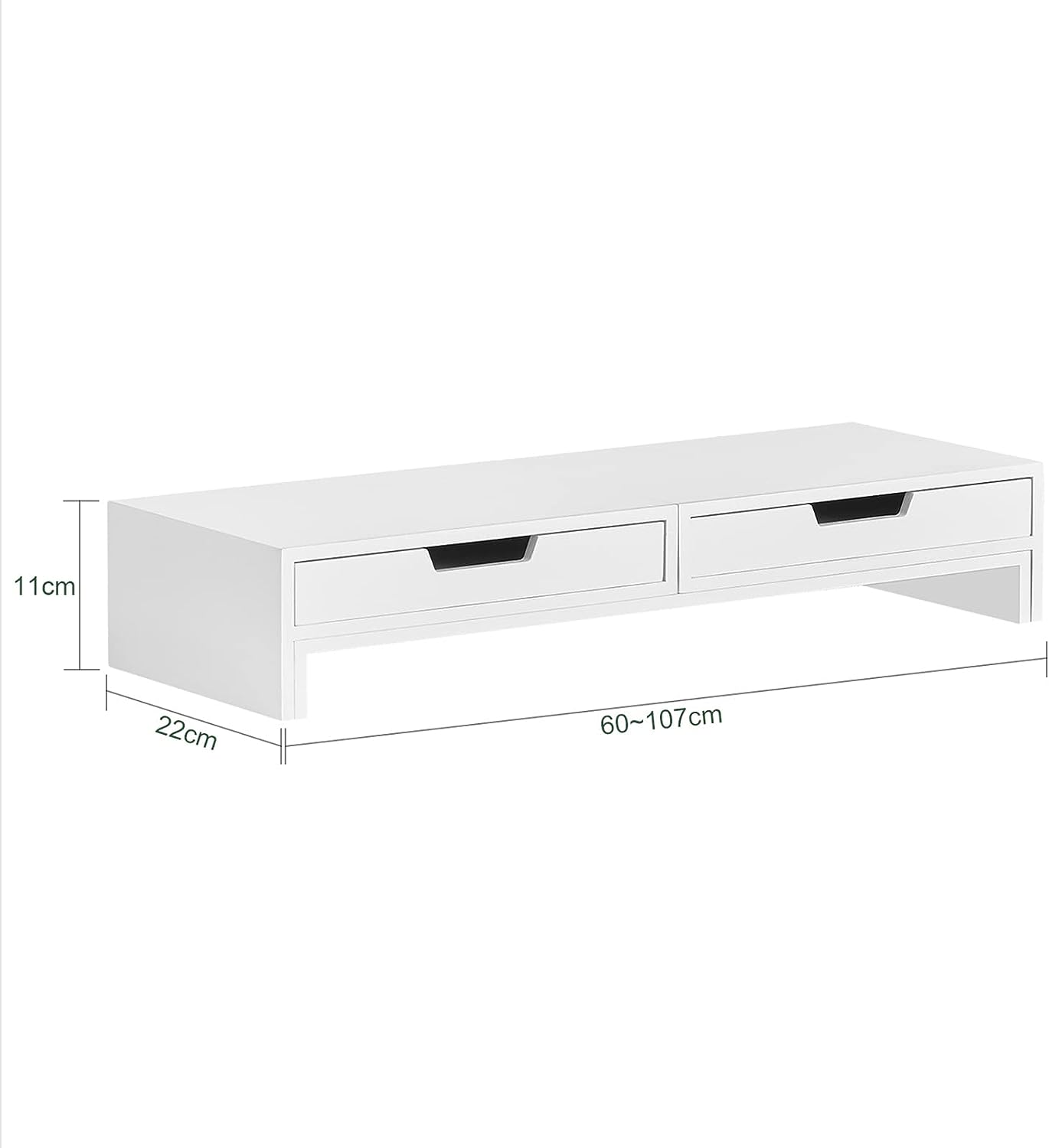 White Monitor Stand with Drawers Tristar Online