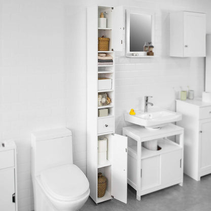 White Tall Bathroom Cabinet High Storage Tristar Online