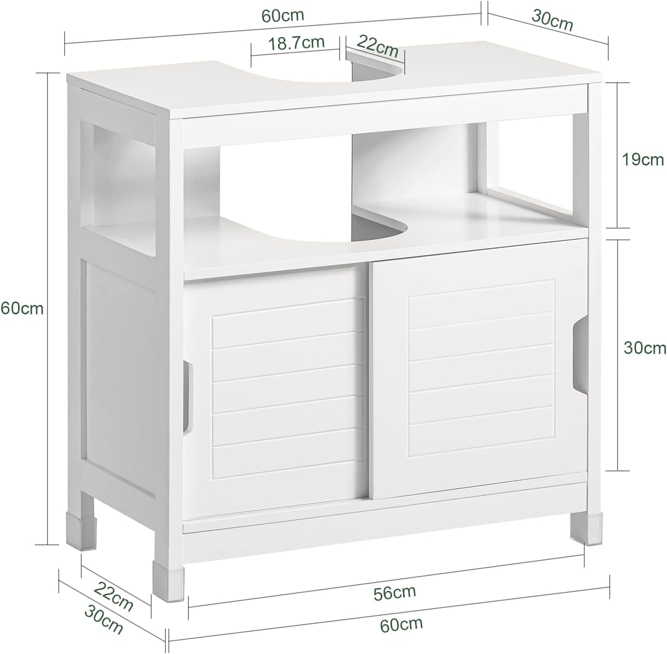 Vanity Unit Bathroom Furniture, White Tristar Online