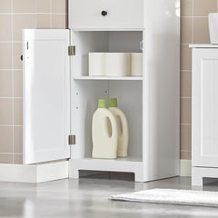 Tall Bathroom Storage Cabinet 3 Shelves, White Tristar Online