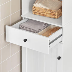 Tall Bathroom Storage Cabinet 3 Shelves, White Tristar Online