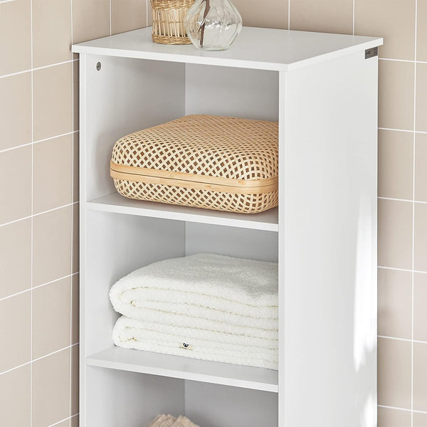 Tall Bathroom Storage Cabinet 3 Shelves, White Tristar Online