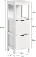 Freestanding Cabinet 2 Drawers Shelf Cupboard Tristar Online