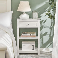 Bedside Table with Drawer Shelves Tristar Online