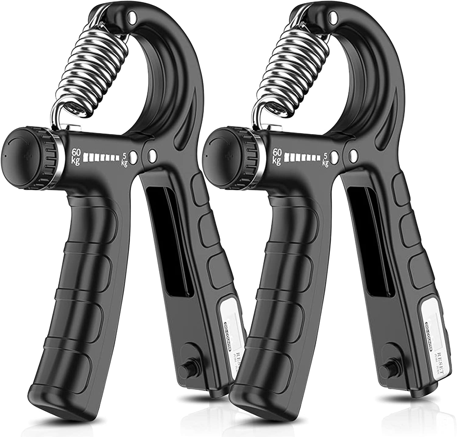 2 Pack Adjustable Hand Grip Strengthener for Hand Grip Strength and Wrist Rehabilitation (Resistance 5-60 kg) Tristar Online