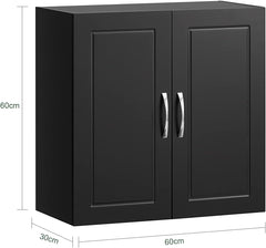 Wall Storage Cabinet Double Doors, Black Tristar Online