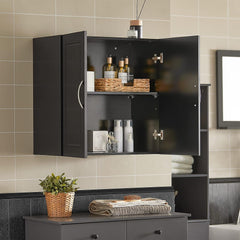 Wall Storage Cabinet Double Doors, Black Tristar Online