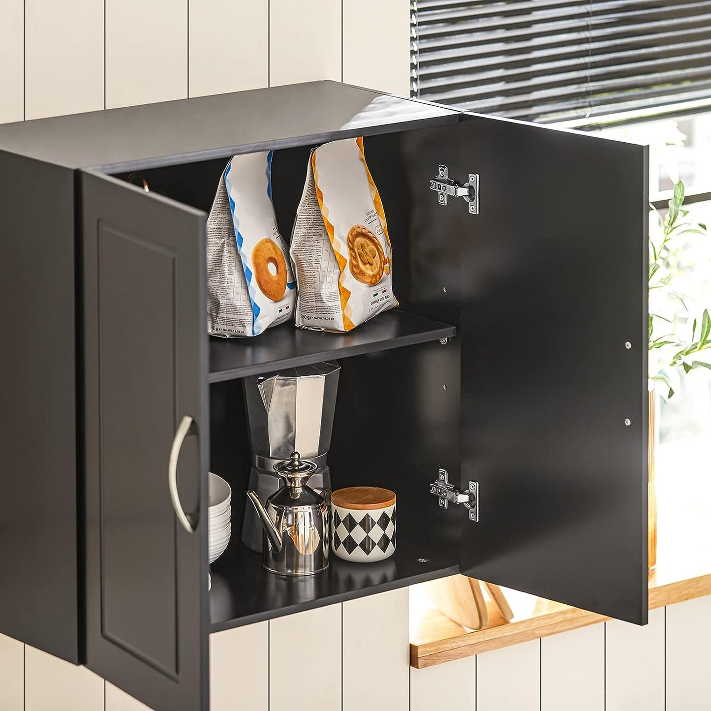 Wall Storage Cabinet Double Doors, Black Tristar Online